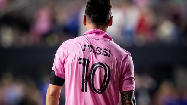 Lionel Messi pictured during his first game as an Inter Miami player in July 2023